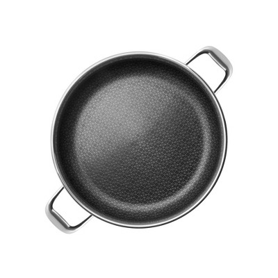 Diamond Clad 14" Nonstick Stainless Steel Pan with Glass Lid Set