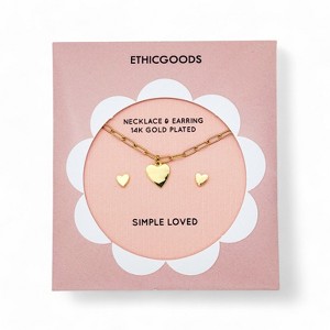 GOLD HEARTS | Kids Necklace & Earrings Set | ETHICGOODS - 1 of 3