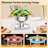 2/4/6-Pack Rose Gold NSF Stainless Steel Chafing Dish Set with Lid Holder & Utensils for Catering, Weddings, Buffet - 2 of 4