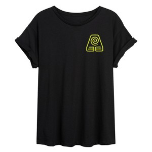 Women's - Avatar: The Last Airbender - Earth Kingdom Oversized Graphic T-Shirt - 1 of 4