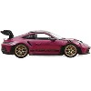 2022 Porsche 911 GT3 RS Weissach Pack Ruby Star Red with Carbon Top and Hood Stripes 1/18 Diecast Model Car by Norev - 4 of 4