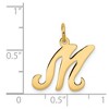 Black Bow Jewelry 14k Yellow Gold, Sophia Collection, Small Script Initial M Pendant - 4 of 4