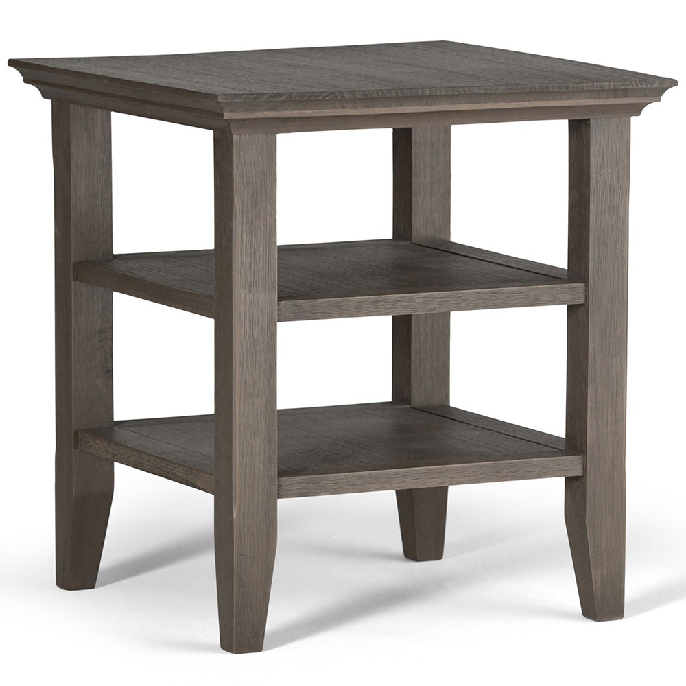 Photos - Coffee Table 19" Normandy Solid Wood End Table Farmhouse Gray - WyndenHall