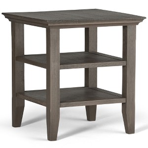 Normandy Solid Wood End Table Farmhouse Gray - Wyndenhall