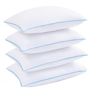 Itopfox Luxury Hotel Quality Cooling Pillows 4 Pack - Premium Plush Soft Down Alternative Fill for Back & Side Sleepers - 1 of 4