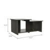 Linlock 1-Shelf Coffee Table Black Wengue - 4 of 4