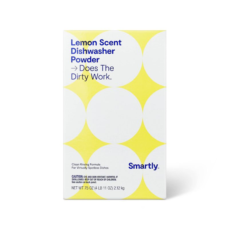 Lemon Scented Dish Detergent Powder - 75oz - Smartly&#8482;, 1 of 5