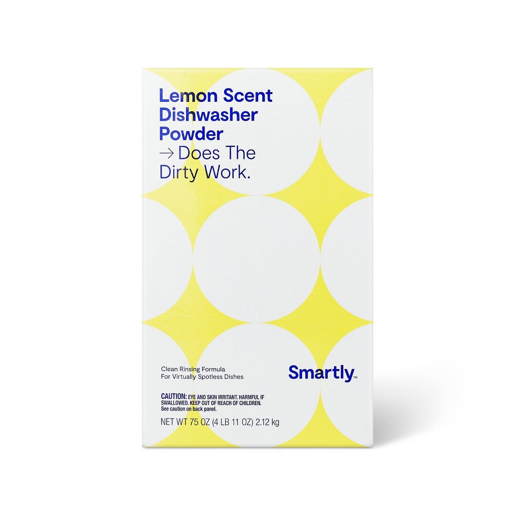 Lemon Scented Dish Detergent Powder - 75oz - Smartly™ (Pack of 8) 