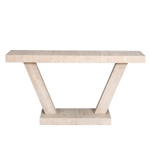 VYNXARIA Rustic Vintage Coffee Table with Distressed Wood Finish - 1 of 4