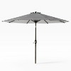 WestinTrends 9 Ft Outdoor Patio Market Table Umbrella with Decorative Round Resin Base - 2 of 3