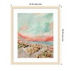 Kate and Laurel Framed Art Landscape 03 Beach by Annie Quigley, 22x26, Woodgrain Stripe Blonde - 2 of 4