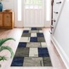 Washable Modern Geometric Patchwork Pattern Rugs for Living Room Non Slip Indoor Soft Carpet Abstract Low Pile Area Rugs Room Decor - 2 of 4