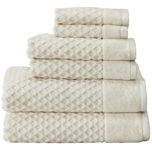 Great Bay Home Cotton Waffle Weave Quick-Dry Towel Set (Hand Towel  (4-Pack), Oatmeal) 