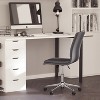Merrick Lane Mid-Back Armless Home Office Chair with Height Adjustable Swivel Seat and Five Star Chrome Base - 2 of 4