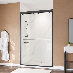 48" W x 75" H Double Sliding Glass Shower Door,with 1/4"(8mm) Clear SGCC Tempered Glass,Easy Installation - 1 of 4