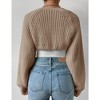 Womens Cardigan Long Sleeve Open Front Sweater Shrug Midweight Cozy Bolero for Winter Cable Knit Ribbed Cuff Sweater Cardigan - 2 of 4