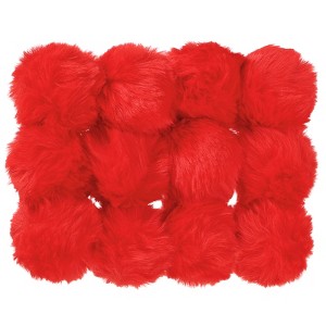 Unique Bargains Fluffy Soft Elastic Faux Fur Pom Poms for Hats DIY Scarves Gloves 12 Pcs - 1 of 4