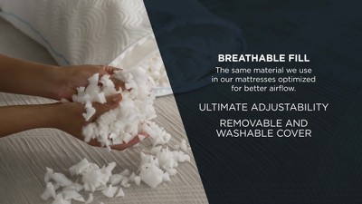 King White Memory Foam Adjustable Cooling Pillow