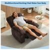 Rocking Recliner Chair,360° Swivel Rocker Chair for Living Room,Upholstered Fabric Glider Nursery Chair with Side Pockets - 4 of 4