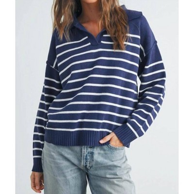 Women's V Neck Cozy Sweater - Buttermelon