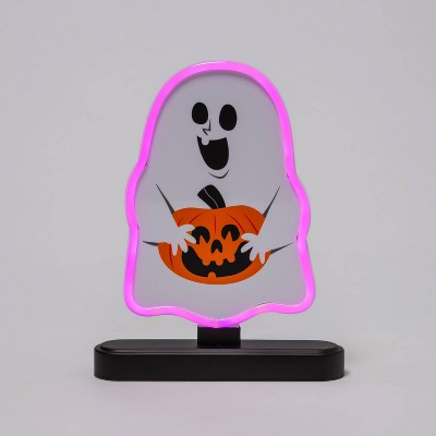 Neon Light Ghost Character Halloween Decorative Sculpture - Hyde & EEK! Boutique™