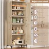 Tall Kitchen Pantry Cabinet, 5 Tier Food Storage Cabinet with 4 Doors and Adjustable Shelves for Kitchen, Dining Room, Bathroom - 4 of 4
