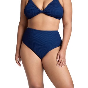 ELOQUII Women's Plus Size Textured Bikini Bottom - 1 of 4