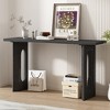MOEPISY Uniquely Designed Console Table made of Fraxinus Mandschuric Solid Wood Veneer Black - 2 of 4