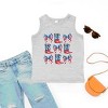 The Juniper Shop Patriotic Boots Stacked Coquette Youth Tank Top - 3 of 4