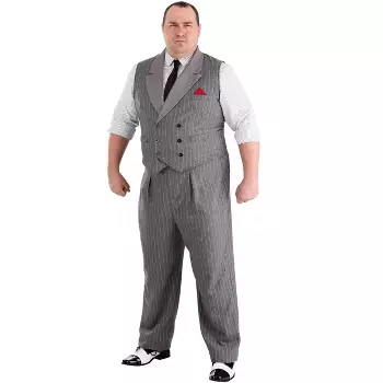  Plus Size Men's Ruthless Gangster Costume : Target