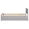 Modern Twin Size Platform Bed Frame With Trundle Solid Wood Slats No Box Spring Needed For Bedroom Guest Room - 3 of 4