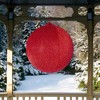 Northlight Inflatable Tinsel Christmas Ball Ornament Outdoor Commercial Decoration - 19.5" -  Red - 2 of 3