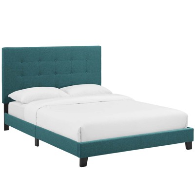 Modway Melanie Twin Tufted Button Upholstered Fabric Platform Bed