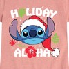 Girls' - Lilo and Stitch - Holiday Aloha Christmas Fitted Short Sleeve Graphic T-Shirt - 2 of 4