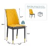 CAVINAS 4-Piece Modern PU Leather Dining Chairs, Kitchen Side Chair with PU Material High Back Seat and Sturdy White Leg - 3 of 4