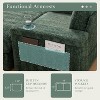 Whisen Oversized Faux Rabbit Fur Chaise Lounge with Storage Ottoman and Armrests, Upholstered Sleeper Sofa Bed with Cup Holders - 4 of 4