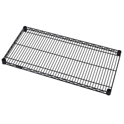 Quantum Storage Systems Wire Shelf, 36"W X 24"D, 600 - 800 Lb. Capacity, Black Epoxy Antimicrobial Finish, Nsf
