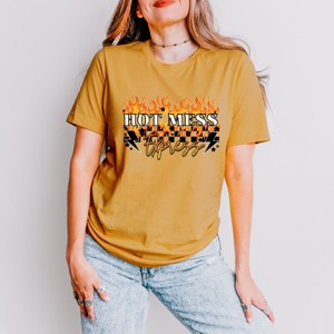Simply Sage Market Checkered Hot Mess Express Short Sleeve Tee - 1 of 4