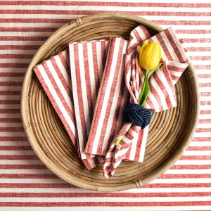 Solino Home Stripe Linen Dinner Napkins | Amalfi Stripe - 1 of 4