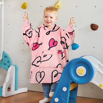 Catalonia Wearable Blanket Hoodie for Kids, Fleece Snuggy Sweatshirt Pullover, 4-12 Years Kids, Gift for Boys Girls, Gift Ideas