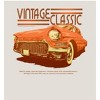 Car Fanatic Vintage Classic Orange Car Adult Long Sleeve Hoodie - 2 of 2