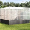 vidaXL Aviary Silver 122.4"x120.9"x83.5" - Galvanized Steel Bird Cage with Lockable Door and Steel Mesh Grids for Outdoor and Indoor Use - 2 of 4