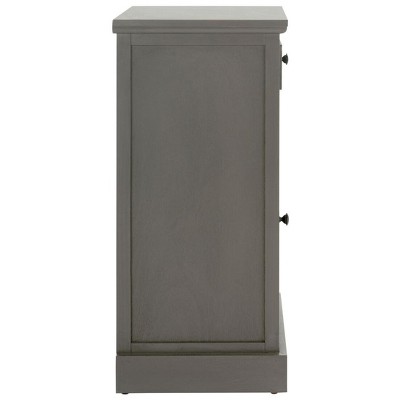Transitional Grey Pine Freestanding Office Storage Cabinet
