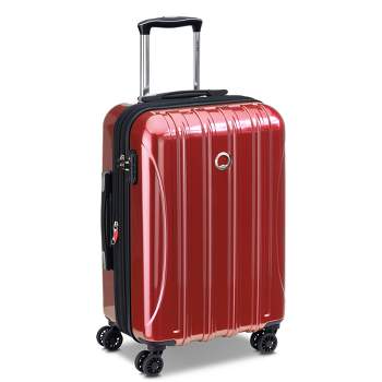 DELSEY Paris Aero Expandable Hardside Carry On Spinner Suitcase - Red