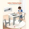 Kids Activity Table Set,Building Blocks Double-Sided Tabletop for Kids 3+ Years - 4 of 4