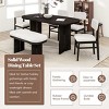 6-Piece Dining Set for 6 ,Oval 65" Dining Table with Upholstered Dining Chairs and Dining Bench for Dining Room, Living Room-Tanpinhause - 3 of 4