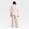 Women's Cloud Knit Modal Long Sleeve Notch Collar Top and Pants Pajama Set - Auden™ - 2 of 3