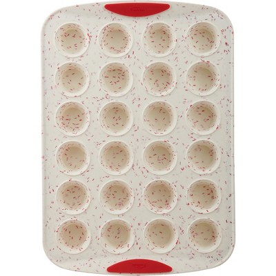 Trudeau White Confetti 24 Count Mini Muffin Pan