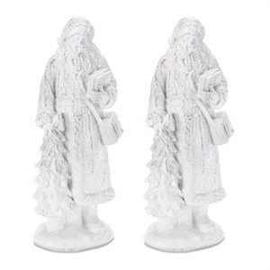 Glittered Santa Figurine (Set of 2) - 1 of 3
