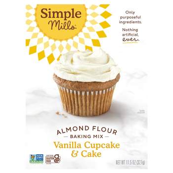 Simple Mills Almond Flour Baking Mix, Vanilla Cupcake & Cake, 11.5 oz (327 g)